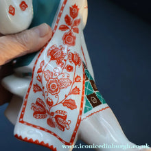 Load image into Gallery viewer, UKRAINIAN POTTERY. Vintage 1960s Porcelain Figurine Entitled "The Embroiderer" or "Girl Embroidering"
