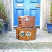Load image into Gallery viewer, Pair of Antique 1920s Bentwood Wooden Large Hat Boxes
