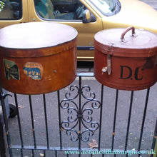 Load image into Gallery viewer, Pair of Antique 1920s Bentwood Wooden Large Hat Boxes
