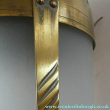 Load image into Gallery viewer, 1920s Antique Hanging Hall or Porch Lantern. Brass and Glass in the Gothic Style
