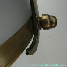 Load image into Gallery viewer, 1920s Antique Hanging Hall or Porch Lantern. Brass and Glass in the Gothic Style
