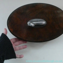 Load image into Gallery viewer, Unusual 1930s ART DECO Wooden Box with Hinged Lid. Metal Deer Sculpture on Lid (in the manner of Just Andersen)
