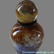 Load image into Gallery viewer, 1970s Isle of Wight AURENE Bottle Vase with Large Ball Stopper by Michael Harris with Flame Pontil
