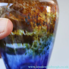 Load image into Gallery viewer, 1970s Isle of Wight AURENE Bottle Vase with Large Ball Stopper by Michael Harris with Flame Pontil

