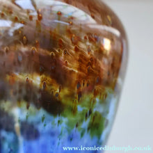 Load image into Gallery viewer, 1970s Isle of Wight AURENE Bottle Vase with Large Ball Stopper by Michael Harris with Flame Pontil

