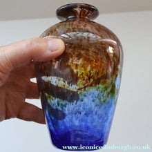 Load image into Gallery viewer, 1970s Isle of Wight AURENE Bottle Vase with Large Ball Stopper by Michael Harris with Flame Pontil
