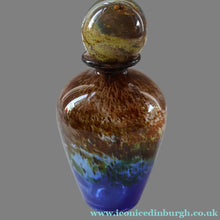 Load image into Gallery viewer, 1970s Isle of Wight AURENE Bottle Vase with Large Ball Stopper by Michael Harris with Flame Pontil
