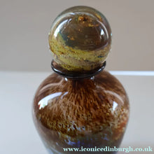 Load image into Gallery viewer, 1970s Isle of Wight AURENE Bottle Vase with Large Ball Stopper by Michael Harris with Flame Pontil
