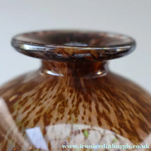 Load image into Gallery viewer, 1970s Isle of Wight AURENE Bottle Vase with Large Ball Stopper by Michael Harris with Flame Pontil
