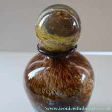 Load image into Gallery viewer, 1970s Isle of Wight AURENE Bottle Vase with Large Ball Stopper by Michael Harris with Flame Pontil
