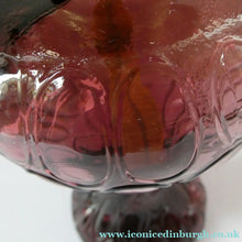 Load image into Gallery viewer, Antique Purple Glass Oil Lamp Complete. Possibly American. Signed MR
