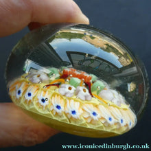 Load image into Gallery viewer, VASART Scottish Glass Paperweight with 5 Spokes; with yellow ground
