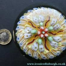 Load image into Gallery viewer, VASART Scottish Glass Paperweight with 5 Spokes; with yellow ground
