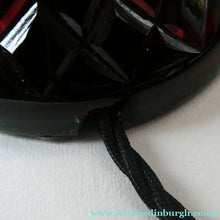 Load image into Gallery viewer,  EDWARDIAN Ruby Red Glass Lamp with White Glass Shade with Wavy Rim 
