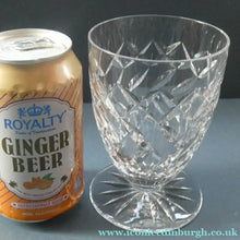 Load image into Gallery viewer, Unusual Vintage SET OF SIX Fine Lead Crystal Large JUICE GLASSES, possibly Webb Corbett
