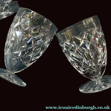 Load image into Gallery viewer, Unusual Vintage SET OF SIX Fine Lead Crystal Large JUICE GLASSES, possibly Webb Corbett
