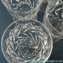 Load image into Gallery viewer, Unusual Vintage SET OF SIX Fine Lead Crystal Large JUICE GLASSES, possibly Webb Corbett
