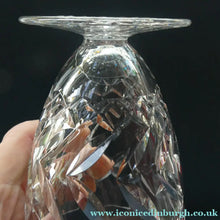 Load image into Gallery viewer, Unusual Vintage SET OF SIX Fine Lead Crystal Large JUICE GLASSES, possibly Webb Corbett
