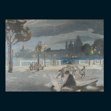 Load image into Gallery viewer, Charles Hodge Mackie Colour Woodcut of the The Palace Gardens, Venice (1911)
