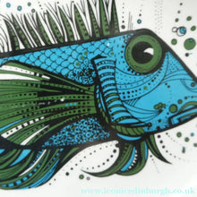 Load image into Gallery viewer, 1970's AQUARIUS Oval Plate. WASHINGTON POTTERY. Quirky Green Fish
