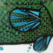 Load image into Gallery viewer, 1970's AQUARIUS Oval Plate. WASHINGTON POTTERY. Quirky Green Fish
