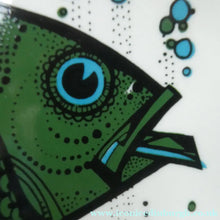 Load image into Gallery viewer, 1970's AQUARIUS Oval Plate. WASHINGTON POTTERY. Quirky Green Fish
