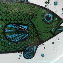 Load image into Gallery viewer, 1970's AQUARIUS Oval Plate. WASHINGTON POTTERY. Quirky Green Fish
