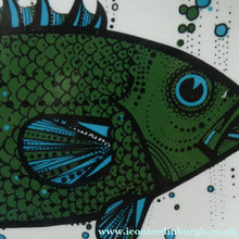Load image into Gallery viewer, 1970's AQUARIUS Oval Plate. WASHINGTON POTTERY. Quirky Green Fish
