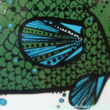 Load image into Gallery viewer, 1970's AQUARIUS Oval Plate. WASHINGTON POTTERY. Quirky Green Fish
