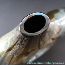 Load image into Gallery viewer, VERY LARGE 1990s Isle of Wight Studio ‘Azurene’ Fish Vase with Original Label (Timothy Harris; c 2009)

