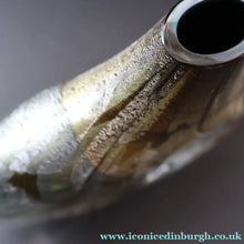 Load image into Gallery viewer, VERY LARGE 1990s Isle of Wight Studio ‘Azurene’ Fish Vase with Original Label (Timothy Harris; c 2009)

