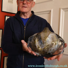 Load image into Gallery viewer, VERY LARGE 1990s Isle of Wight Studio ‘Azurene’ Fish Vase with Original Label (Timothy Harris; c 2009)

