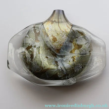 Load image into Gallery viewer, VERY LARGE 1990s Isle of Wight Studio ‘Azurene’ Fish Vase with Original Label (Timothy Harris; c 2009)

