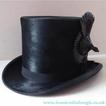 Load image into Gallery viewer, VERY LARGE Genuine Victorian Antique Top Hat. Size 7 1/4+ RARE Coachman's Rosette
