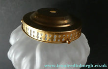 Load image into Gallery viewer, VERY LARGE Vintage 1930s Satin Glass ART DECO Light Shade in the Form of a Flaming Torch.
