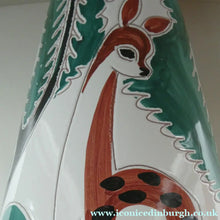 Load image into Gallery viewer, VERY LARGE Vintage 1950s / 60s NORWEGIAN Vase with Deer Decoration by Elle Pottery
