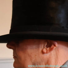 Load image into Gallery viewer, VERY LARGE Vintage TOP HAT / DRESSAGE HAT by “F. DE FRANCISCO, MADRID “.  Good Condition
