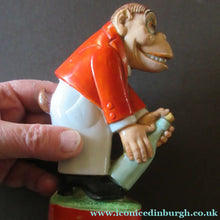 Load image into Gallery viewer, 1920s SCHAFER &amp; VATER Nipper Flask or Bottle in the Form of a Comical Monkey Opening a Bottle
