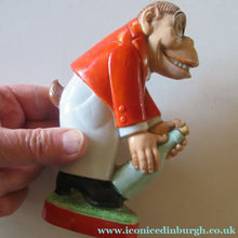 Load image into Gallery viewer, 1920s SCHAFER &amp; VATER Nipper Flask or Bottle in the Form of a Comical Monkey Opening a Bottle
