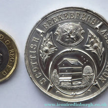 Load image into Gallery viewer, 1927 SCOTTISH BEEKEEPERS ASSOCIATION Hallmarked Solid Silver Medal for the Honey Show. Good Vintage Condition
