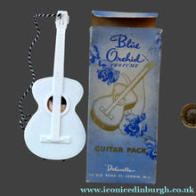 Load image into Gallery viewer, Very Rare 1930s Delavelle Blue Orchid Perfume Bottle in Novelty Guitar Case
