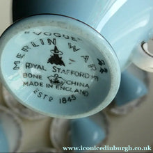 Load image into Gallery viewer, 1950s BONE CHINA Tea Set by ROYAL STAFFORDSHIRE. Vogue Pattern on Merlin Ware
