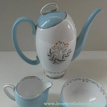 Load image into Gallery viewer, 1950s BONE CHINA Tea Set by ROYAL STAFFORDSHIRE. Vogue Pattern on Merlin Ware
