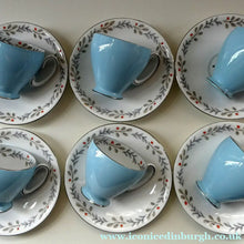 Load image into Gallery viewer, 1950s BONE CHINA Tea Set by ROYAL STAFFORDSHIRE. Vogue Pattern on Merlin Ware
