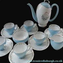 Load image into Gallery viewer, 1950s BONE CHINA Tea Set by ROYAL STAFFORDSHIRE. Vogue Pattern on Merlin Ware
