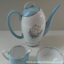 Load image into Gallery viewer, 1950s BONE CHINA Tea Set by ROYAL STAFFORDSHIRE. Vogue Pattern on Merlin Ware
