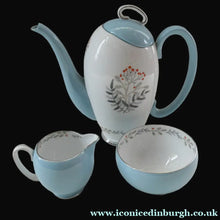 Load image into Gallery viewer, 1950s BONE CHINA Tea Set by ROYAL STAFFORDSHIRE. Vogue Pattern on Merlin Ware
