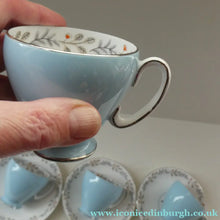 Load image into Gallery viewer, 1950s BONE CHINA Tea Set by ROYAL STAFFORDSHIRE. Vogue Pattern on Merlin Ware
