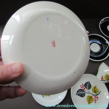 Load image into Gallery viewer, 1950s Wade Red Berries Rosehip Pattern, Trio: Cup, Saucer and Side Plate
