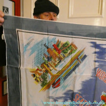 Load image into Gallery viewer, Very Rare 1962 World's Fair SEATTLE WASHINGTON Square Silk Scarf. Good Condition
